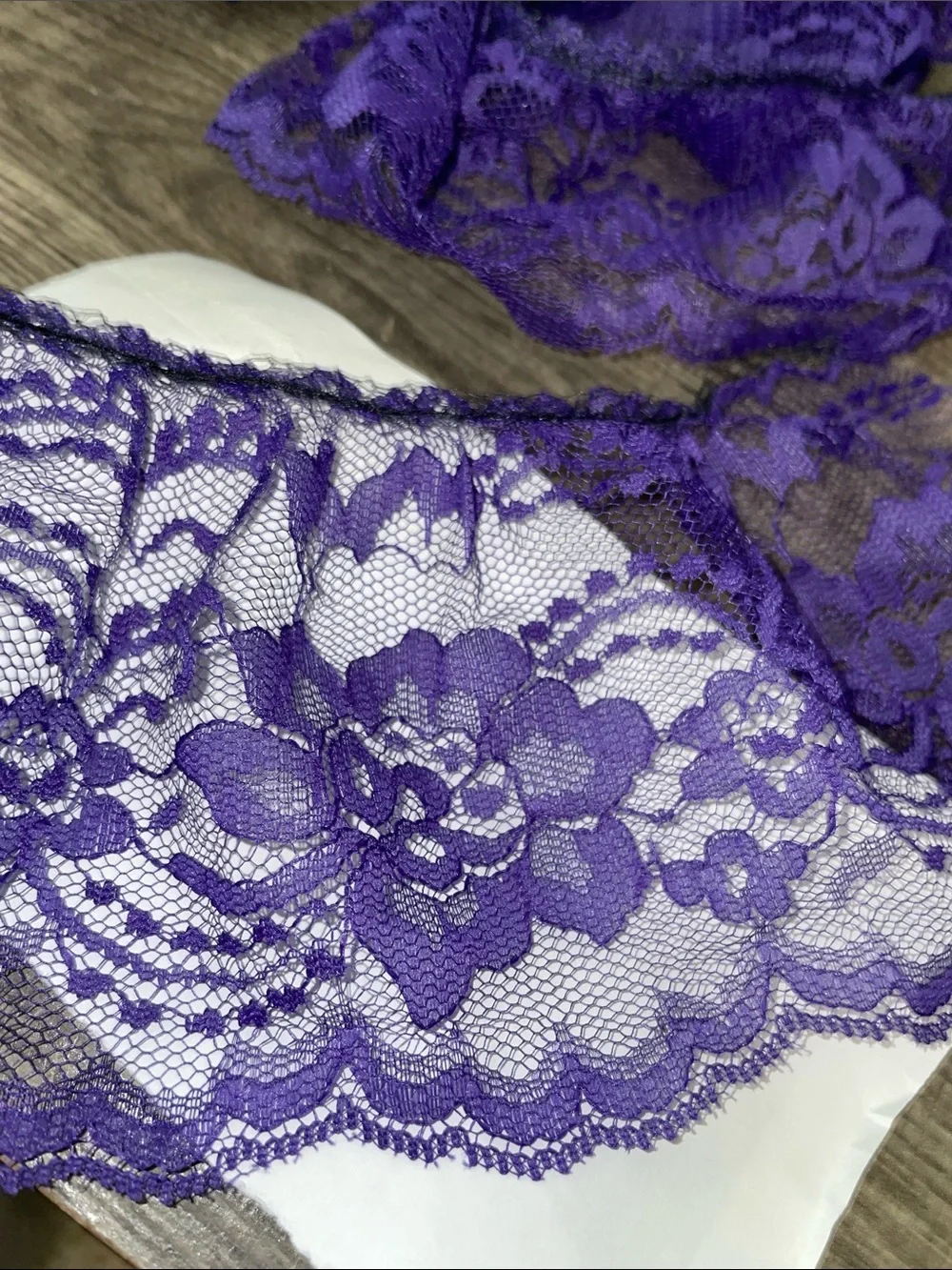3 Yds. Floral Lace - Purple